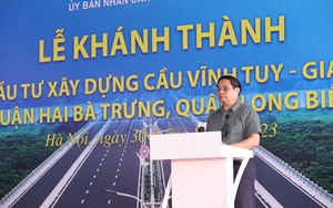 Sáng nay (30/8), Hà Nội khánh thành cầu Vĩnh Tuy 2 vượt sông Hồng trị giá 2.500 tỷ đồng