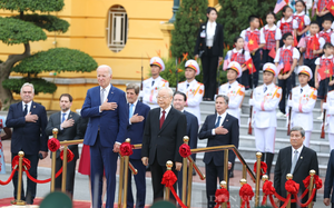 Tổng Bí thư Nguyễn Phú Trọng chủ trì Lễ đón Tổng thống Mỹ Joe Biden thăm cấp Nhà nước tới Việt Nam