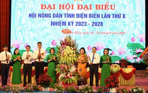 Phó Chủ tịch Hội NDVN và Phó Bí thư Thường trực Tỉnh ủy Điện Biên dự, chỉ đạo Đại hội Hội Nông dân Điện Biên