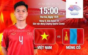 Link xem trực tiếp Olympic Việt Nam vs Olympic Mông Cổ