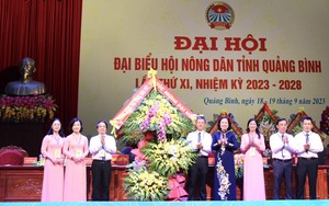 Phó Chủ tịch Hội NDVN và Phó Bí thư Thường trực Tỉnh ủy Quảng Bình dự, chỉ đạo Đại hội Hội Nông dân tỉnh