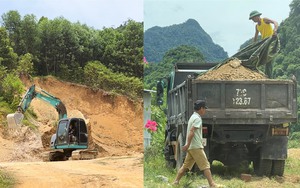 Huyện Minh Hóa (Quảng Bình) vào cuộc kiểm tra việc khai thác đất lậu tại Hóa Thanh