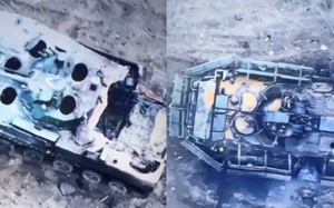 Video đoàn xe bọc thép Nga rơi vào bẫy mìn của Ukraine