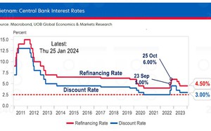 UOB: NHNN sẽ duy trì lãi suất tái cấp vốn ở mức 4,50% trong năm 2024