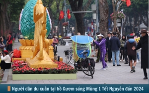 Hình ảnh báo chí 24h: Hồ Gươm đông đúc, người Hà Nội du xuân ngày mùng 1 Tết