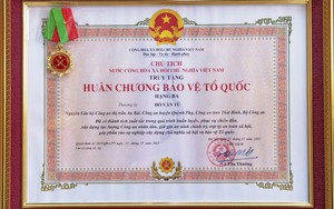 Truy tặng Huân chương Bảo vệ Tổ quốc cho thượng uý Công an bị đâm tử vong ở Thái Bình