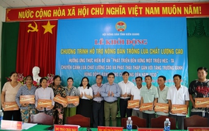Hội Nông dân Kiên Giang giải ngân 500 triệu đồng cho hội viên tham gia dự án “Trồng lúa chất lượng cao”