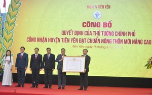 Quảng Ninh có địa phương thứ hai được công nhận huyện đạt chuẩn nông thôn mới nâng cao
