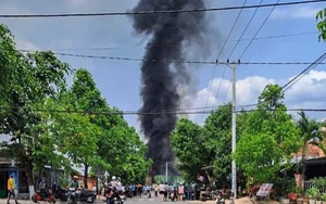 Khống chế đám cháy tại bãi tạm giữ xe của công an huyện Khánh Vĩnh, Khánh Hòa