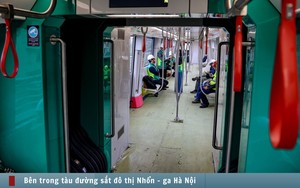 Hình ảnh báo chí 24h: Bên trong tàu đường sắt đô thị Nhổn - ga Hà Nội