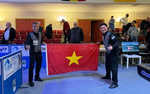 Trần Quyết Chiến - Bao Phương Vinh vô địch Giải billiards carom 3 băng đồng đội thế giới