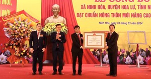 Ngày 3/3/2024, xã Ninh Hòa (huyện Hoa Lư, tỉnh Ninh Bình) tổ chức Lễ công bố xã đạt chuẩn nông thôn mới nâng cao năm 2023, thu nhập bình quân đầu người ở Ninh Hòa đạt 71,2 triệu đồng/người/năm.