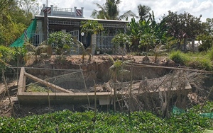 Sụt lún, sạt lở vùng ngọt ở Cà Mau, gây thiệt hại  hàng tỷ đồng