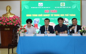 Học sinh Nghệ An hào hứng với hội thảo “Hành trình khởi nghiệp từ trung học phổ thông” của Học viện Nông nghiệp Việt Nam