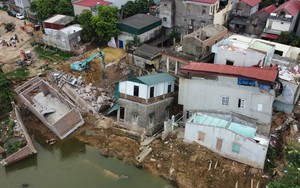 Sụt lún ở sông Cầu, tỉnh Bắc Ninh quyết định tháo dỡ 10 ngôi nhà