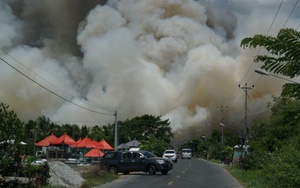 Cháy ở Vườn quốc gia Tràm Chim (Đồng Tháp): Gió lớn khiến lửa bùng phát mạnh