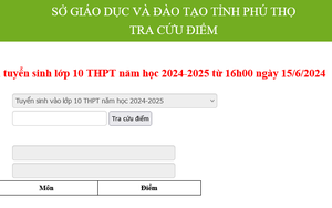 Lịch công bố điểm thi vào lớp 10 năm 2024-2025 của Phú Thọ bắt đầu từ mấy giờ?
