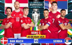 Trực tiếp bóng đá Đan Mạch vs Serbia (Link TV360, VTV)
