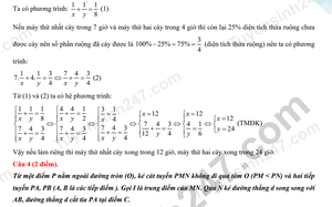 Đáp án môn Toán vào lớp 10 năm 2024 của Hòa Bình
