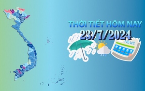 Thời tiết hôm nay 23/7/2024: Nhiều nơi trên cả nước cục bộ mưa to