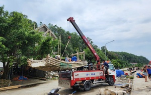 100 hộ dân thị trấn Kim Tân (huyện Thạch Thành) chìm trong nước lũ - Ảnh 12.