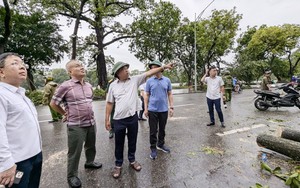 Đường sá Hà Nội “tê liệt" do cây đổ, nhiều chướng ngại vật cản đường- Ảnh 12.