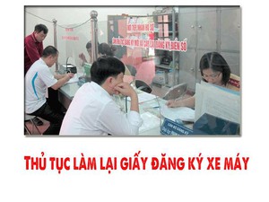 Cách làm lại giấy đăng ký xe máy