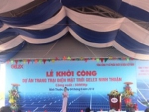 Khởi công dự án trang trại điện mặt trời Gelex Ninh Thuận