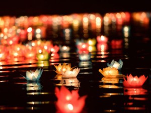 4 vạn ngọn hoa đăng thắp sáng cầu nguyện hòa bình ở chùa Tam Chúc