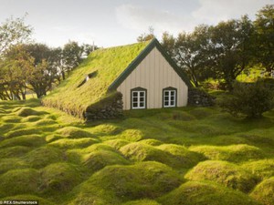 Những ngôi nhà mái cỏ đẹp như tranh vẽ ở Iceland