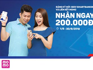 Nhận ngay 200.000đ khi đăng ký mới BIDV SmartBanking và liên kết MoMo