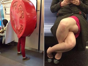 Bắt gặp hình ảnh "quái gở" chỉ có ở trên tàu điện ngầm