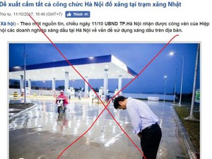 Cấm công chức Hà Nội đổ xăng tại trạm xăng Nhật: Tin bịa đặt