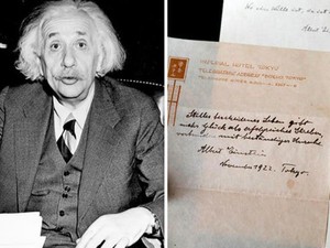 Bản chép tay 95 năm hé lộ bí mật thiên tài Albert Einstein