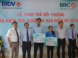 BIC chi trả bồi thường hơn 1 tỷ đồng cho khách hàng tại Gia Lai và Kon Tum