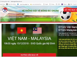 Sát &quot;giờ G&quot;, VFF phát hiện website giả mạo bán vé online trận Việt Nam - Malaysia