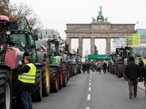 10.000 nông dân Đức kéo tới Berlin phản đối hạn chế phân bón, thuốc trừ sâu