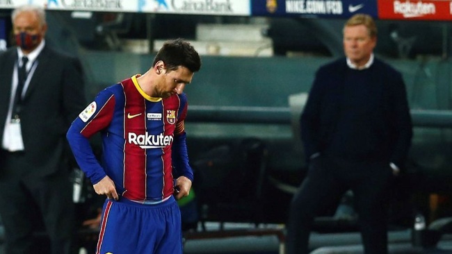 Messi dường như đang ngao ngán với tình hình hiện tại của Barcelona.
