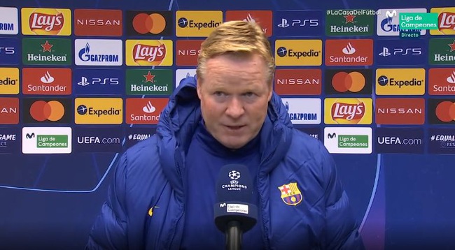 HLV Koeman cho rằng Barca thiếu quyết tâm.