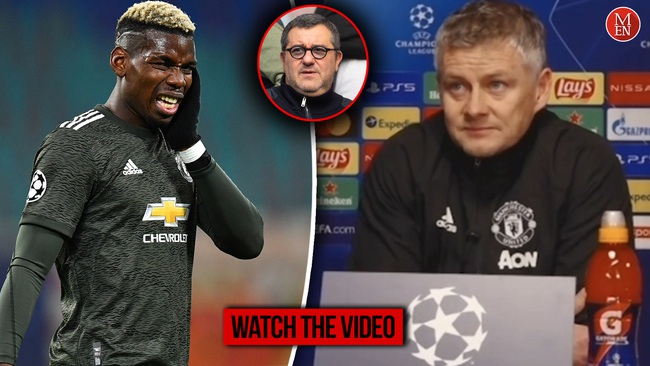 HLV Solskjaer cáu tiết với những phát biểu của đại diện Pogba.