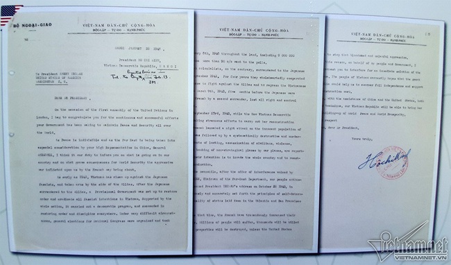 Những bức thư Bác Hồ gửi Tổng thống Mỹ Truman và Nixon - Ảnh 1.