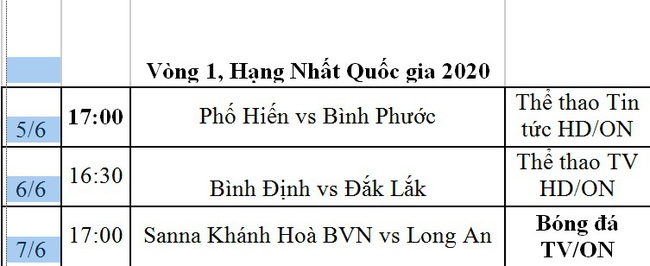 Lịch phát sóng trực tiếp vòng 3 V.League và vòng 1 Hạng nhất Quốc gia - Ảnh 4.