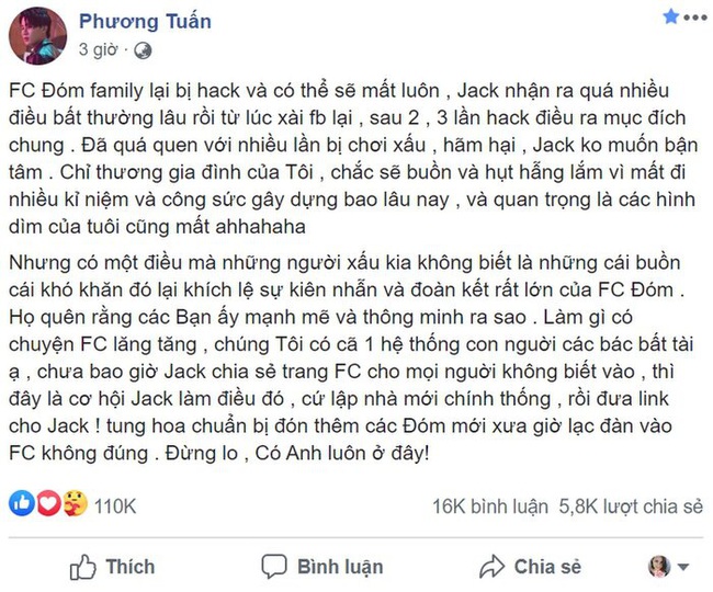 Jack tức giận vì bị “chiếm đoạt” diễn đàn của FC, quá quen với việc bị chơi xấu - Ảnh 3.