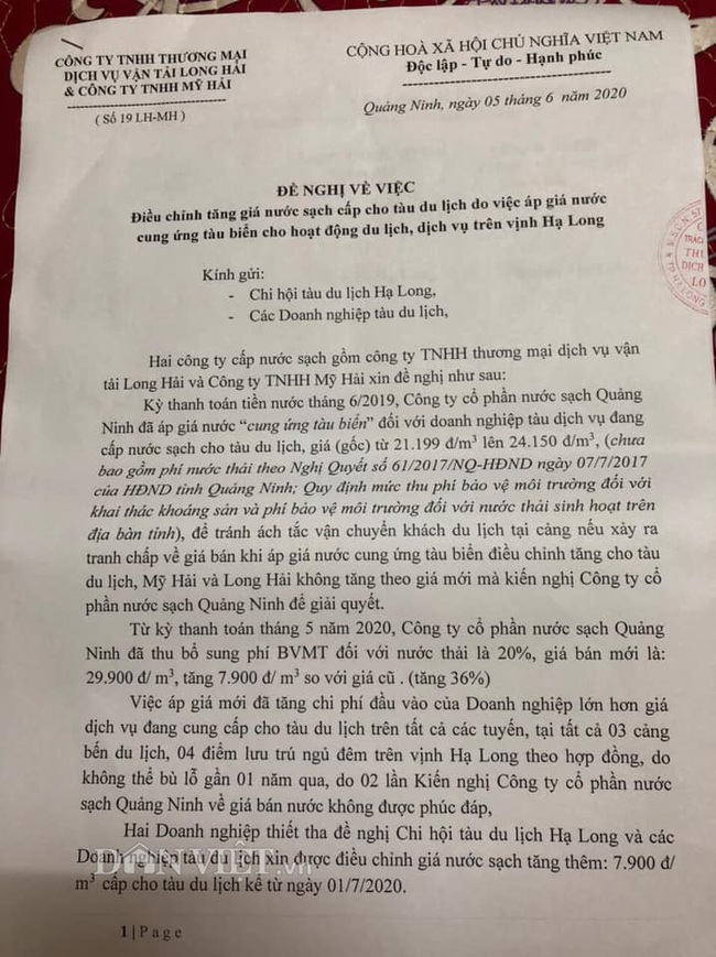 Nước sạch bất ngờ tăng giá ở Quảng Ninh: Không làm du lịch cũng bị điều chỉnh - Ảnh 3.