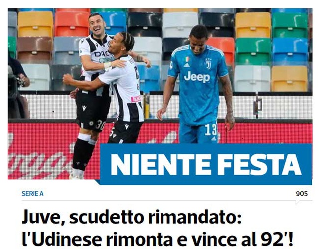 Truyền thông Italia &quot;vẽ&quot; kịch bản Juve mất chức vô địch Serie A - Ảnh 1.