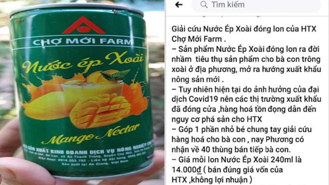 Tồn kho do CoVid-19, người dân miền Tây kêu gọi &quot;giải cứu&quot; nước ép xoài đóng lon - Ảnh 1.