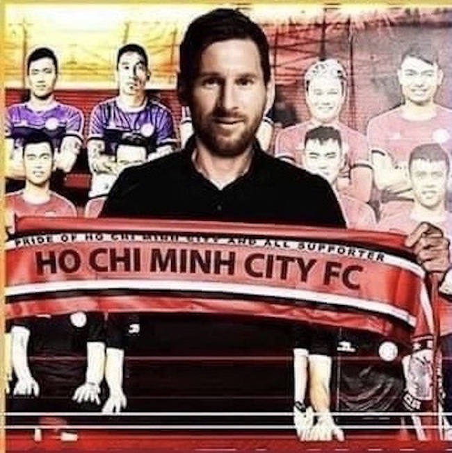 ẢNH CHẾ: Rời Barcelona, Messi sang Việt Nam &quot;khuấy đảo&quot; V.League - Ảnh 4.