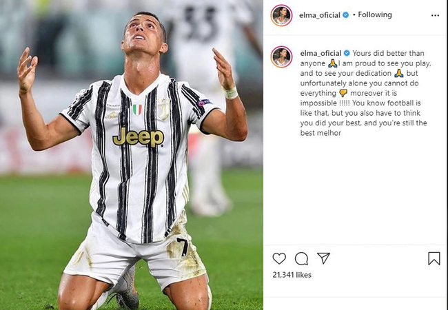 Ảnh chị gái Ronaldo, Elma Aveiro đăng tải trên Twitter