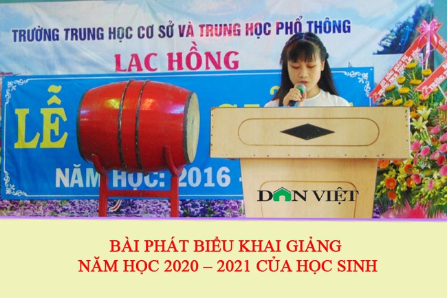 Bài phát biểu khai giảng của học sinh năm học 2020 – 2021 xúc động - Ảnh 1.