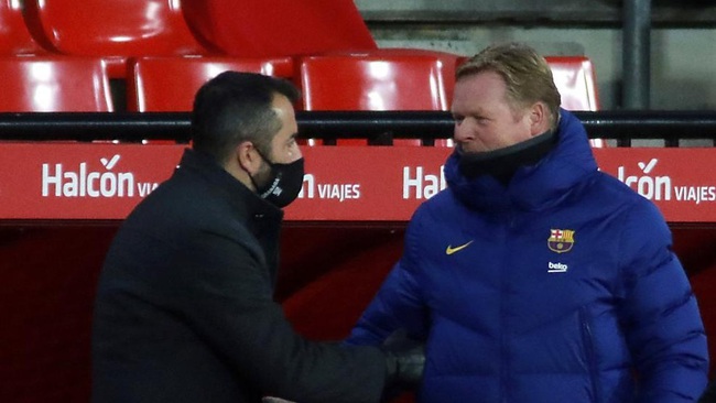 Koeman hài lòng với phong độ của Barcelona.